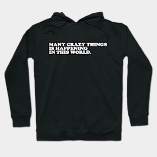 Many Crazy Things is happening in this world. Hoodie